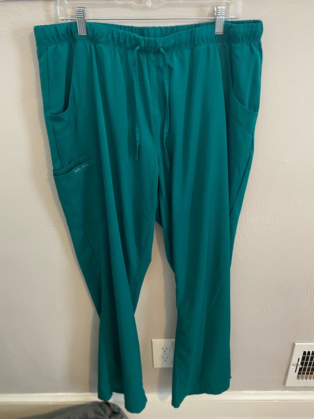 healing hands Hunter Green Drawstring Scrub Pants